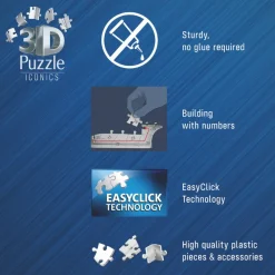 3D puslespil LED m. 216 brk. - Big Ben