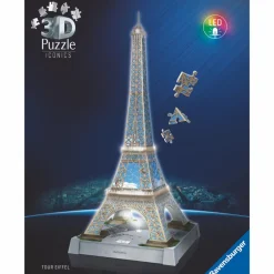 Online 3D puslespil LED m. 216 brk. - Eiffeltårnet