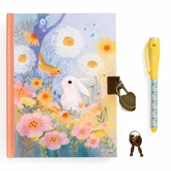 Clearance Djeco Dagbog m. lås og magisk pen, Stor - Kendra