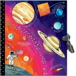 eeBoo Dagbog med lås - Eventyr i rummet