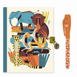 Clearance Djeco Dagbog med lås og magisk pen - Owen