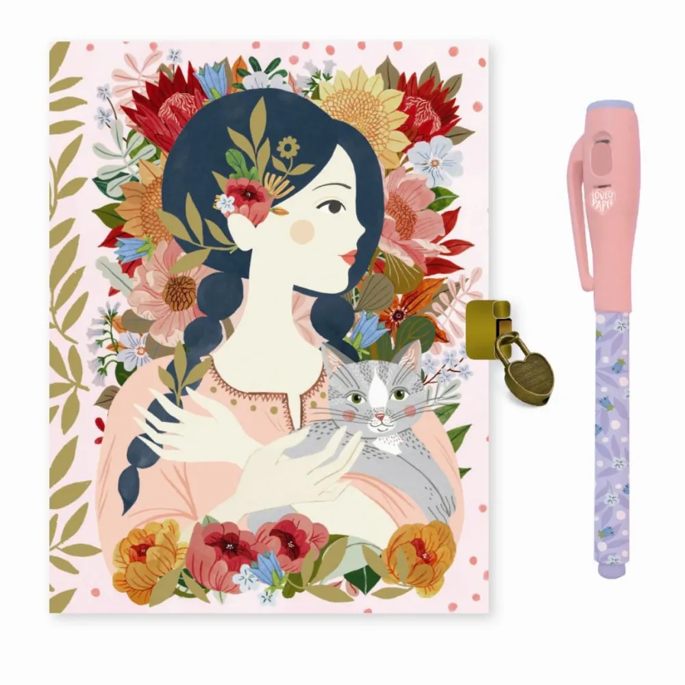 Discount Djeco Dagbog med lås og magisk pen - Oana