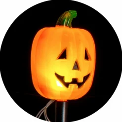 Discount Dekorationsspyd med lys - Græskar, 4 stk