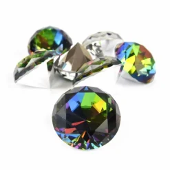 Clearance Diamanter Ø3 cm. - Regnbue - 12 stk