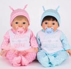 Outlet Dukke 1.255 gram - Tvillinger, 45 cm.