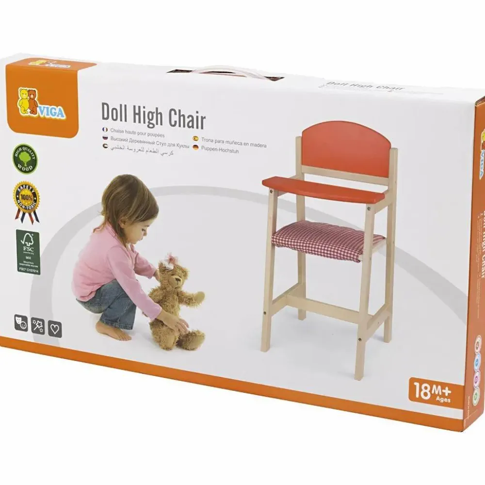 Outlet Dukke højstol med siddehynde