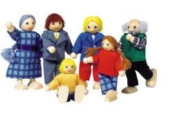 goki Dukkehus - Dukkefamilie, inkl. bedsteforældre