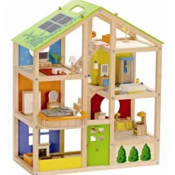 Hot Hape Dukkehus - Inkl. møbelsæt til 4 værelser