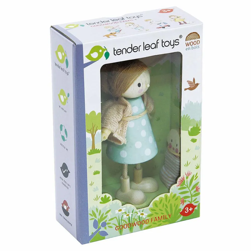 Discount Tender Leaf Dukkehusfigur - Fru Goodwood og baby