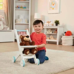 Clearance Melissa & Doug Dukkeklapvogn af træ