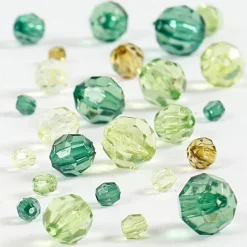 Clearance Creativ Company Facetperlemix - Grøn, 45 gr.