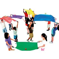 Clearance Spordas Faldskærm 2 personers, sæt m. 6 stk