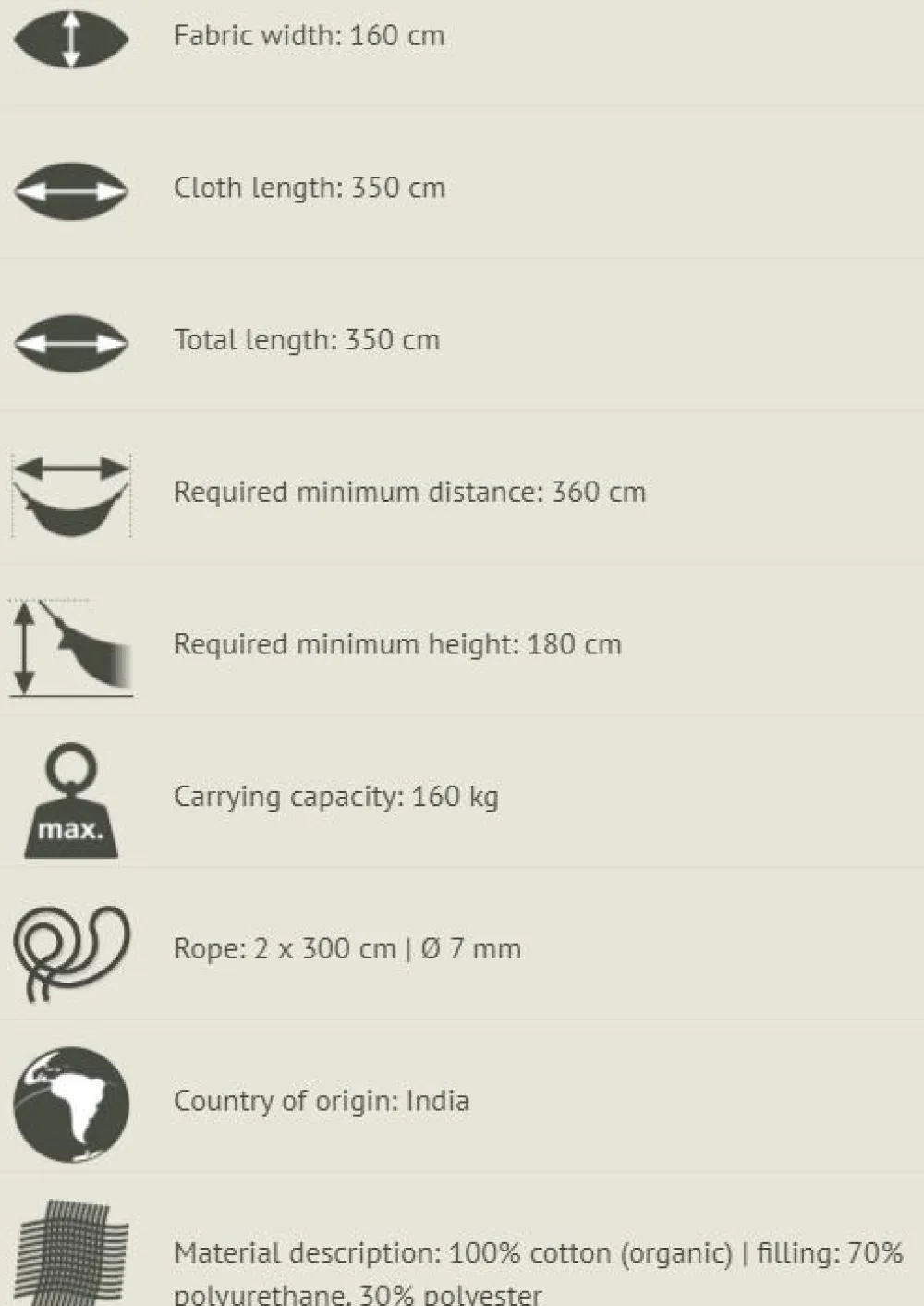 Discount La Siesta Familie- og terapihængekøje i økologisk bomuld