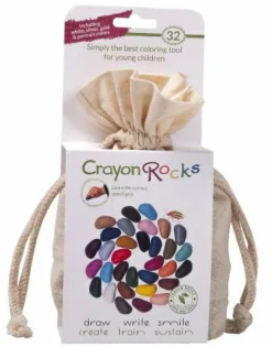 Online Farvekridt - Crayon Rocks 32 stk i stofpose