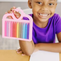 New Melissa & Doug Farvekridt i hjerteæske, 12 stk