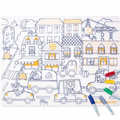 Hot Moulin Roty Farvelægnings-dækkeserviet - Byliv