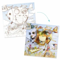 Best Djeco Farvelægningskort med flapper - Malos rejse