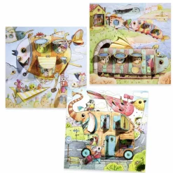 Best Djeco Farvelægningskort med flapper - Malos rejse