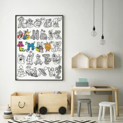 Outlet Farvelægningsplakat - Bogstaver (A-Z)