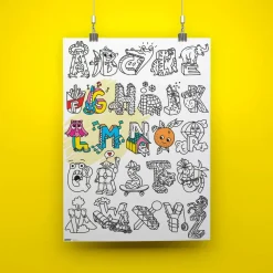 Outlet Farvelægningsplakat - Bogstaver (A-Z)