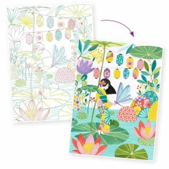 Online Djeco Farvelægningsplakater - Japan, 3 stk