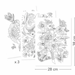 Clearance Djeco Farvelægningsplakater - Natur, 3 stk