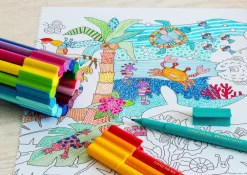 Online Faber-Castell Farvelægningsrulle 30 cm x 3,2 m. (Jungle + Hav)