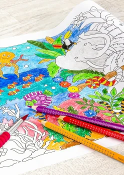 Online Faber-Castell Farvelægningsrulle 30 cm x 3,2 m. (Jungle + Hav)