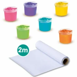 Clearance SES Creative Fingermaling - 6 x 110 ml - Inkl. papirrulle