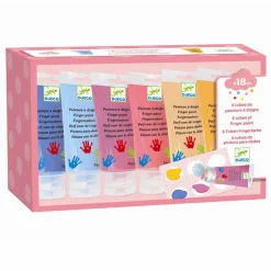 Sale Djeco Fingermaling - Pastel, 6 x 75 ml