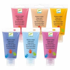 Sale Djeco Fingermaling - Pastel, 6 x 75 ml