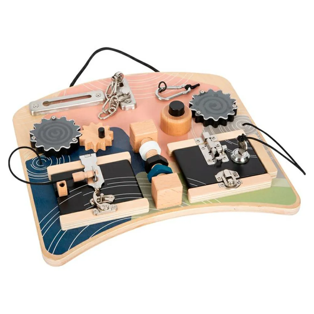 New small foot Finmotoriktavle - Låse & gear