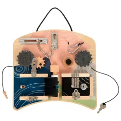 New small foot Finmotoriktavle - Låse & gear