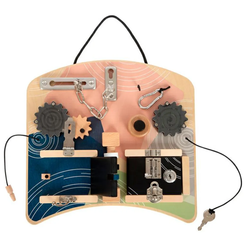 New small foot Finmotoriktavle - Låse & gear