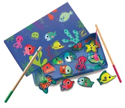 Outlet Djeco Fiskespil, magnetisk - Farvede fisk