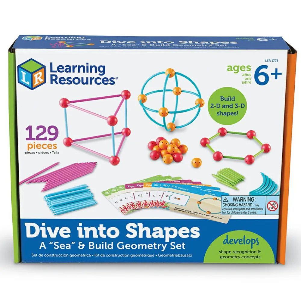 Discount Learning Resources Geometrisk byggesæt, 129 dele