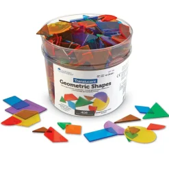 Hot Learning Resources Geometriske former, transparente - 408 stk.