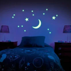 New Brainstorm Glow - Halvmåne + stjerner, 16 dele