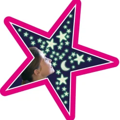 Clearance Brainstorm Glow - Stjerner m. glimmer, 40 dele