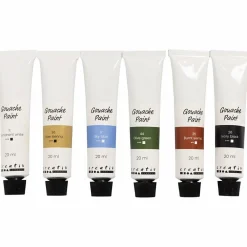 Best Creativ Company Gouache maling 20 ml. - Natur, 6 stk