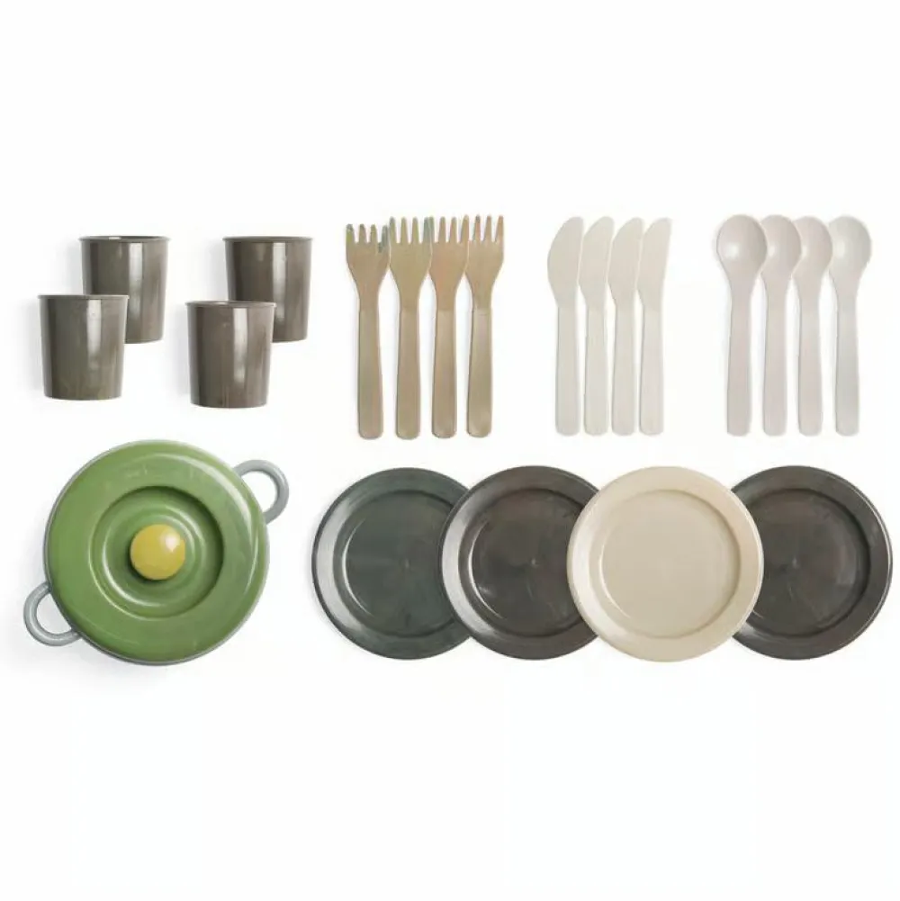 Online Dantoy Green Bean - Spisestel med 22 dele (ass.)