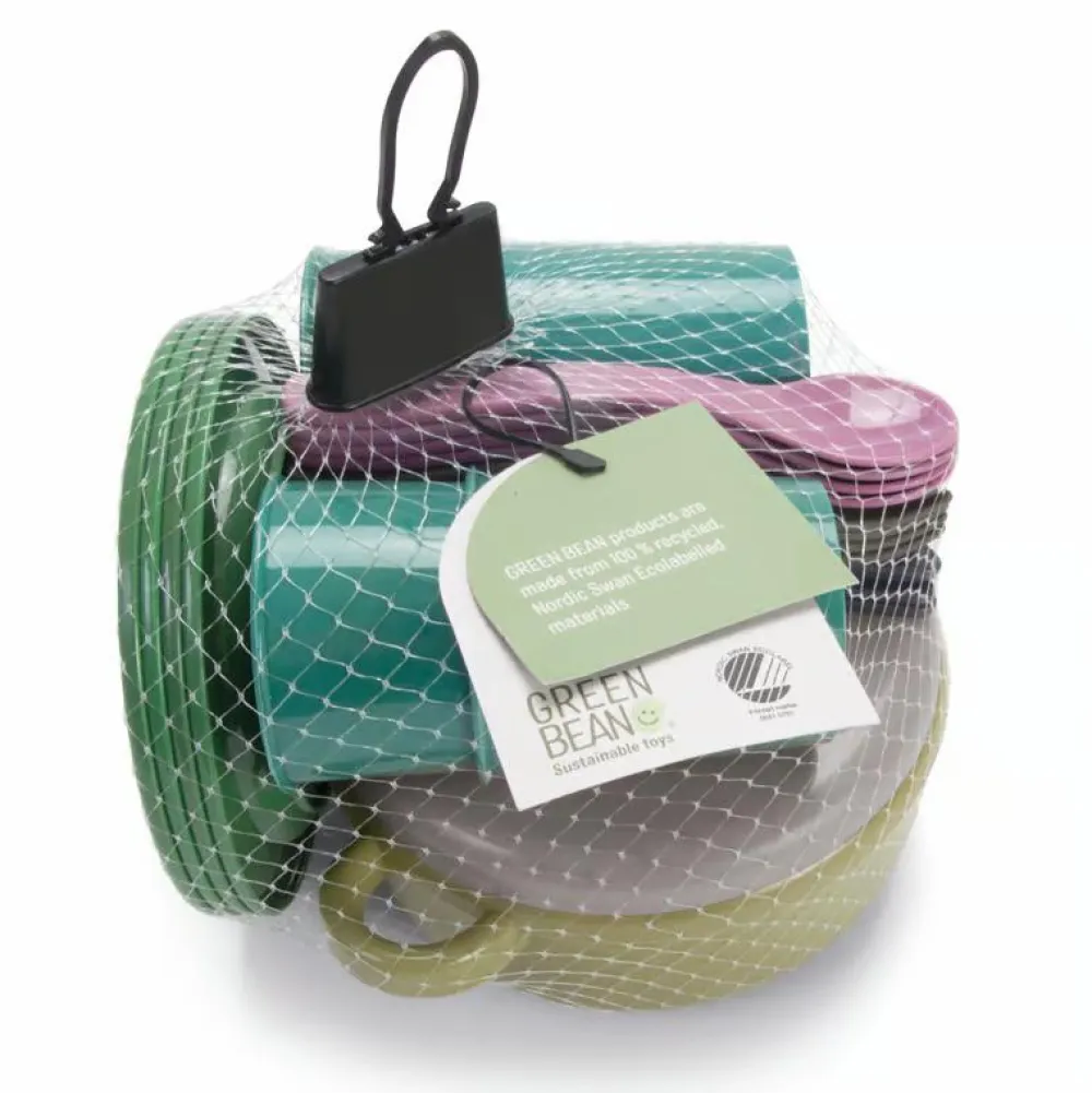 Online Dantoy Green Bean - Spisestel med 22 dele (ass.)