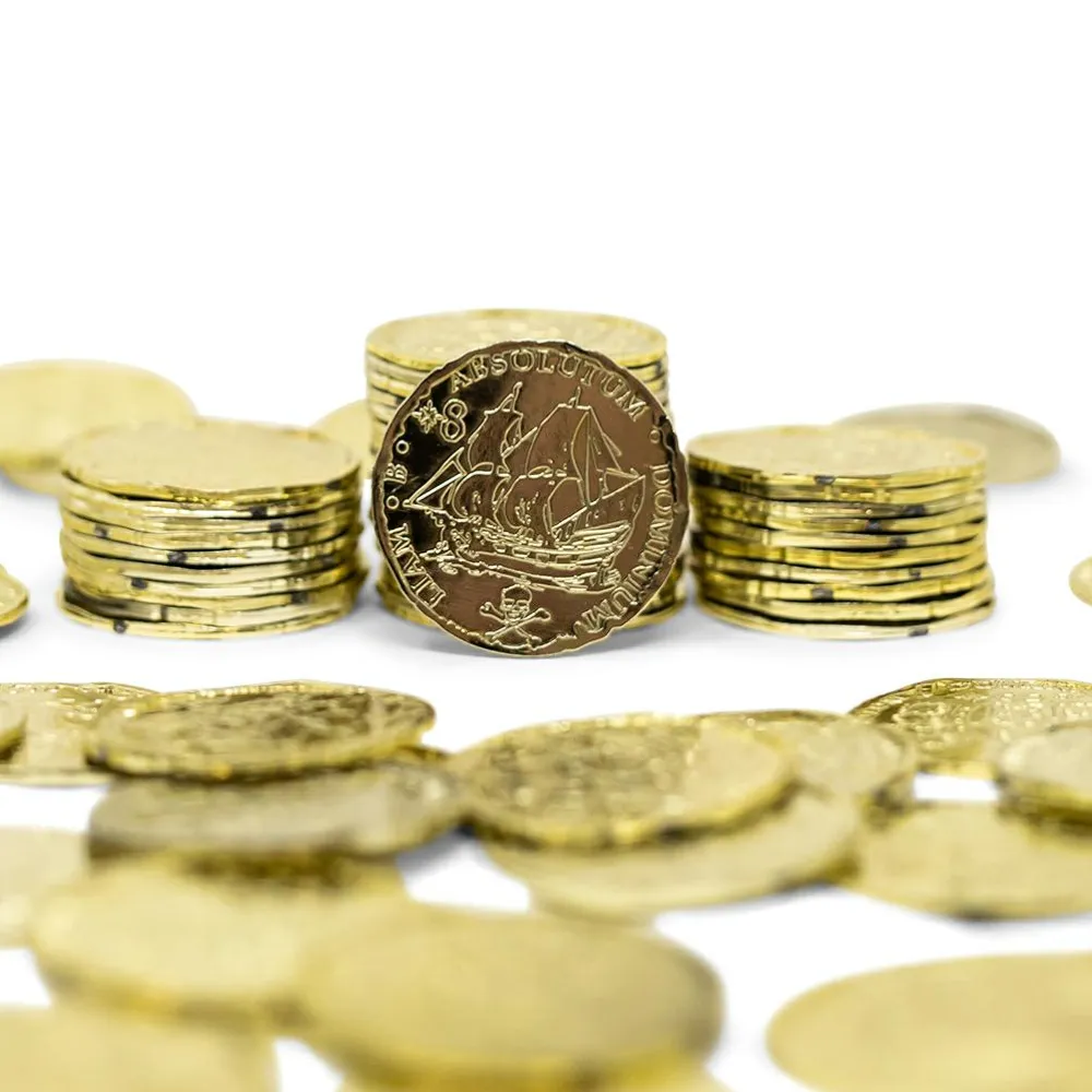 Discount Guldmønter i plastic, 72 stk.