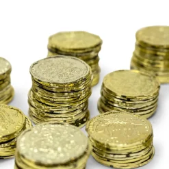 Discount Guldmønter i plastic, 72 stk.