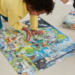 eeBoo Gulvpuslespil m. 48 brikker - Klodens dyr