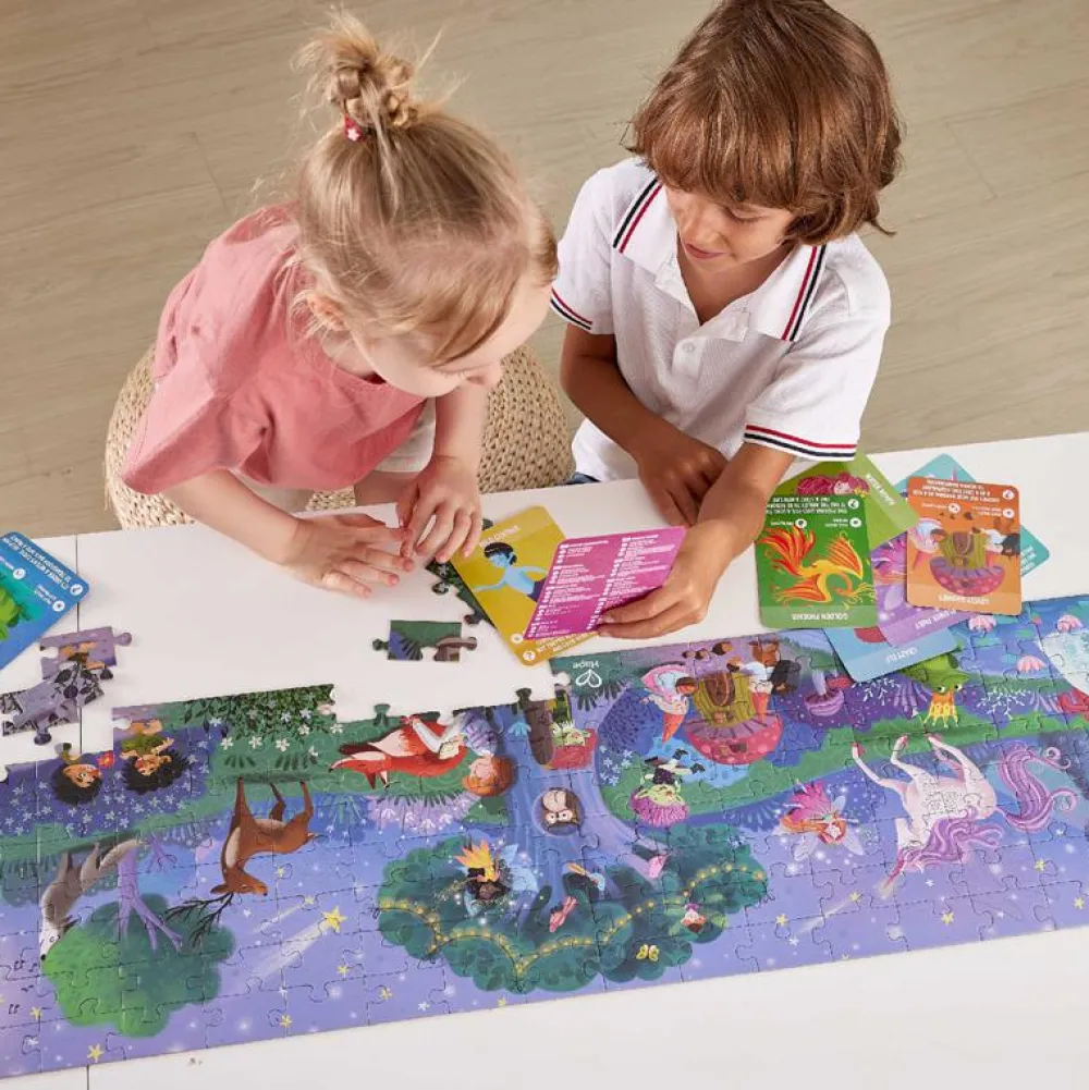 Best Hape Gulvpuslespil m. 200 brikker - Den magiske skov