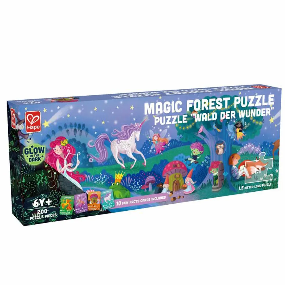 Best Hape Gulvpuslespil m. 200 brikker - Den magiske skov