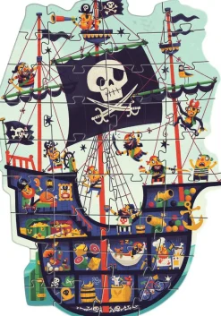 Hot Djeco Gulvpuslespil med 36 brikker - Piratskib