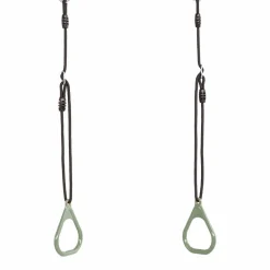 New DICE Gymnastikringe af plast - Salviegrøn (sort reb)