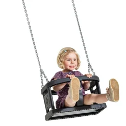 Gynge - Baby m. gummisæde - Sort